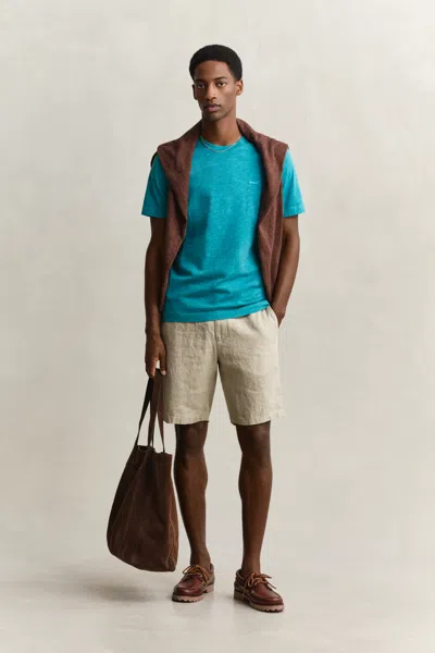 Gant Washed T-shirt In Blue