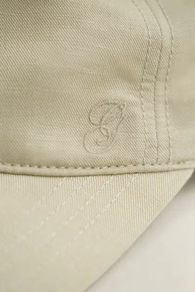 Gant Linen Blend Cap In Neutral