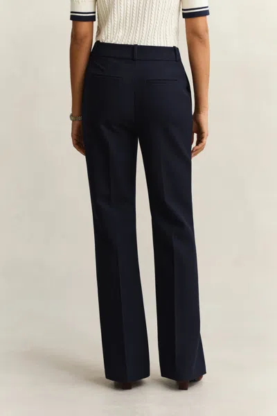 Gant Flared Nautical Pants In Blue