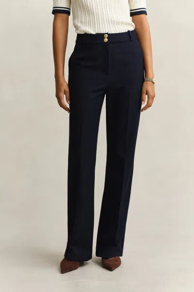 Gant Flared Nautical Pants In Blue