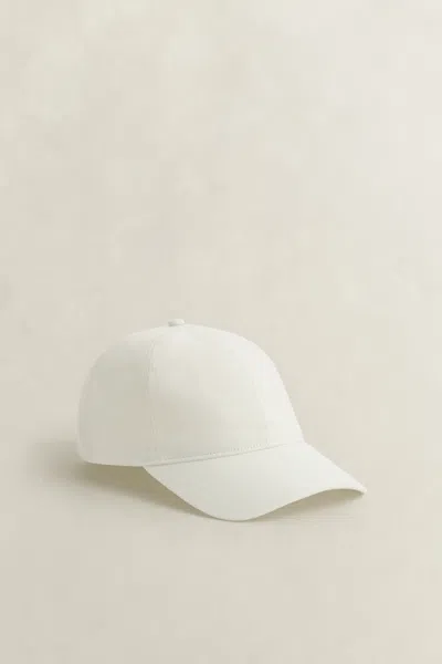 Gant Linen Baseball Cap In Orange