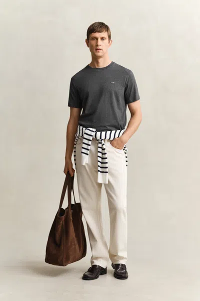 Gant Regular Fit Shield T-shirt In Gray