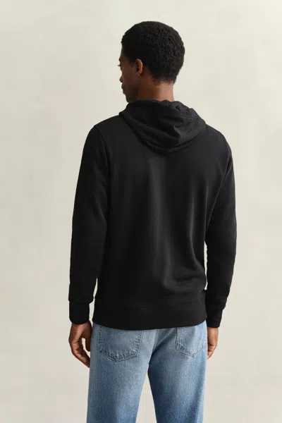 Gant Shield Logo Hoodie In Black