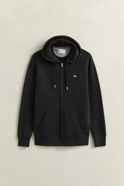 Gant Shield Logo Hoodie In Black