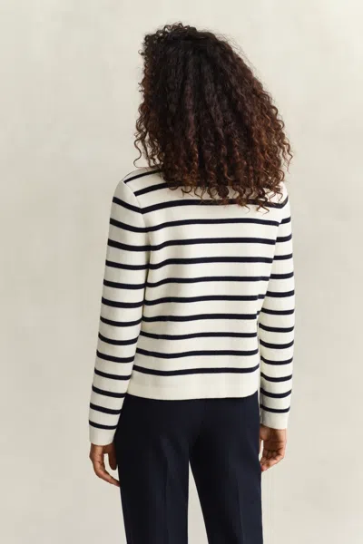 Gant Striped Button-up Cardigan In Multi