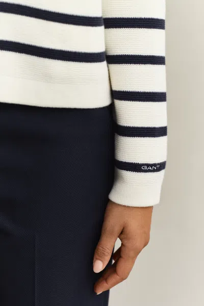 Gant Striped Button-up Cardigan In Multi