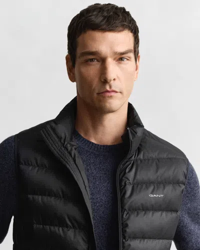 Gant Light Down Vest In Black
