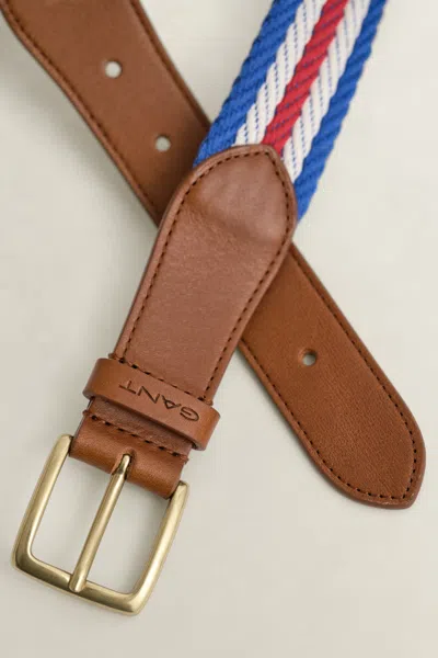 Gant Striped Webbing Belt In Multi