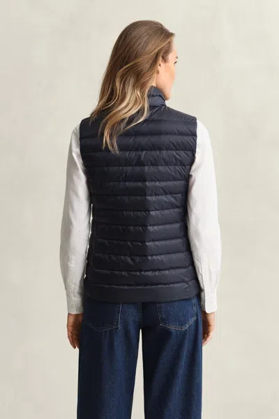 Gant Light Down Vest In Blue