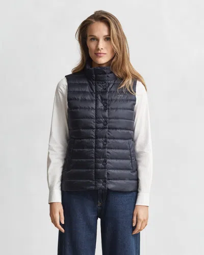 Gant Light Down Vest In Blue