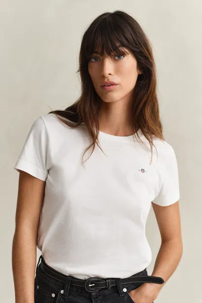 Gant Shield T-shirt In White