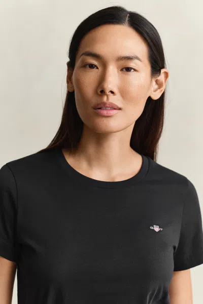 Gant Shield T-shirt In Black
