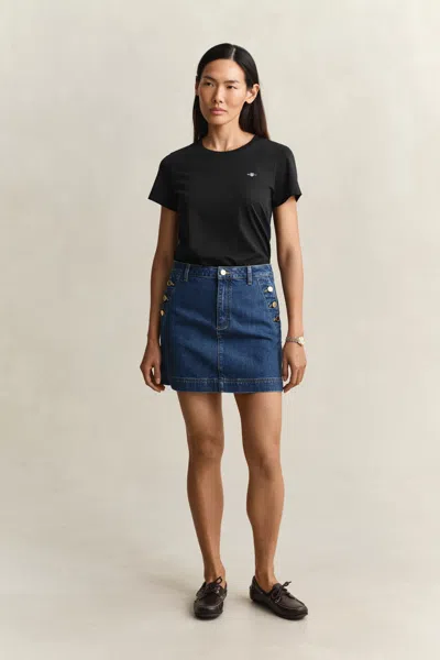 Gant Shield T-shirt In Black