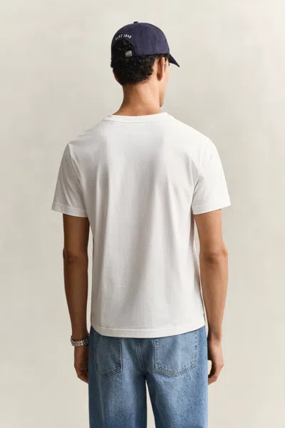 Gant Graphic Short Sleeve T Shirt White