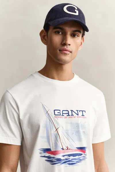 Gant Graphic Short Sleeve T Shirt White