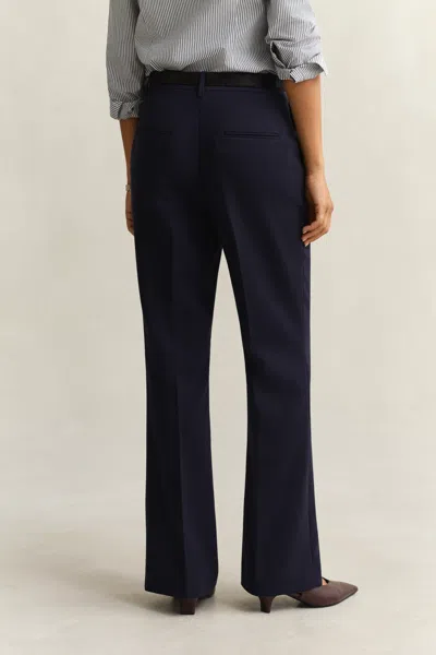 Gant Flared Slacks In Blue
