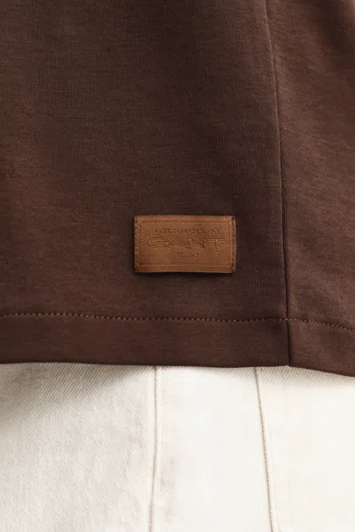 Gant Interlock T-shirt In Brown