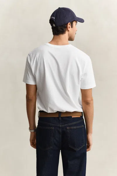 Gant Regular Fit Shield T-shirt In White