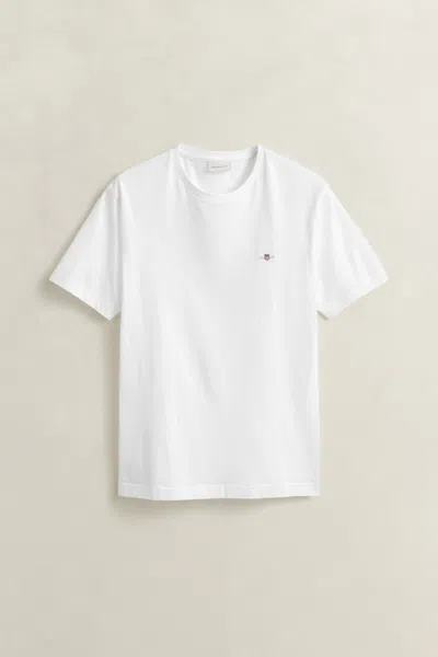 Gant Regular Fit Shield T-shirt In White
