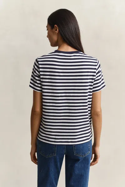 Gant Striped Shield T-shirt In Multi