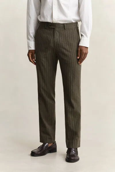 Gant Pinstriped Suit Pants In Multi