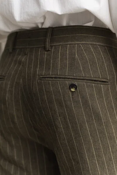 Gant Pinstriped Suit Pants In Multi