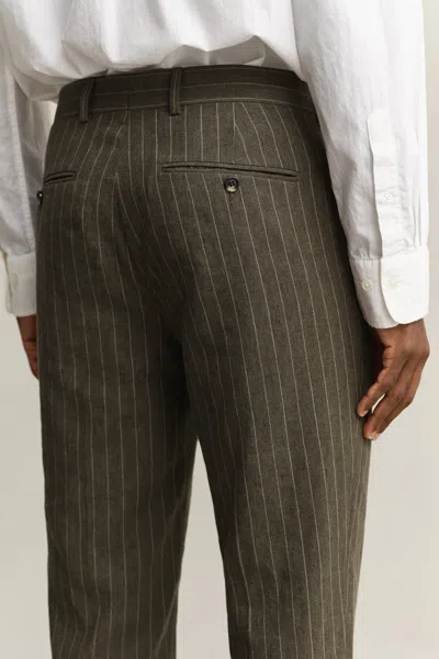 Gant Pinstriped Suit Pants In Multi