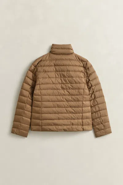 Gant Light Down Jacket In Brown