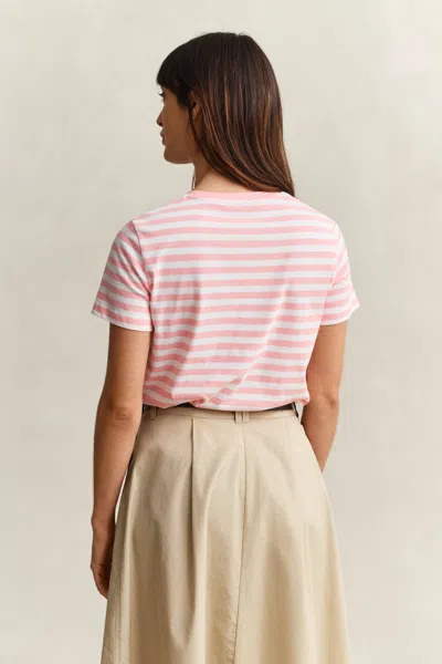 Gant Striped Shield T-shirt In Multi