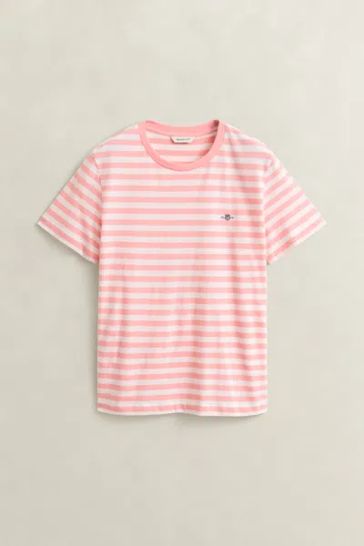 Gant Striped Shield T-shirt In Multi