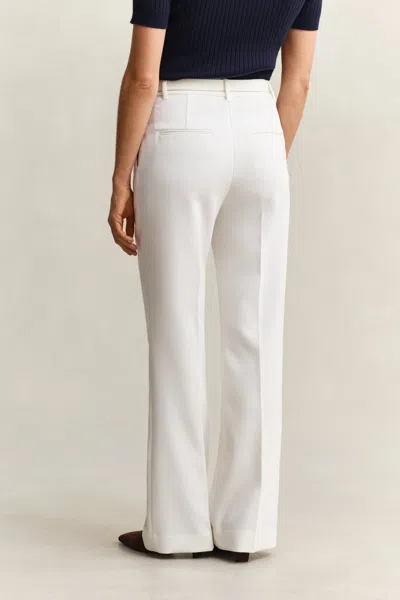 Gant Flared Slacks In White