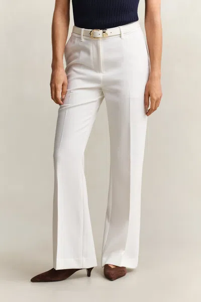 Gant Flared Slacks In White