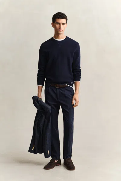 Gant Lyocell Blend Pants In Blue
