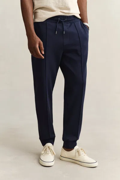 Gant Interlock Sweatpants In Blue