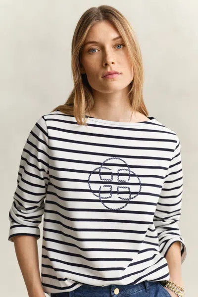 Gant Three-quarter Sleeve T-shirt In Multi