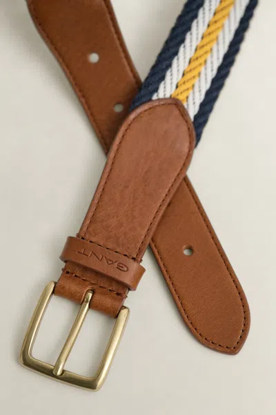 Gant Striped Webbing Belt In Multi