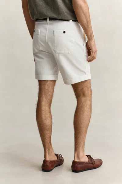Gant Slim Fit Twill Chino Shorts In White