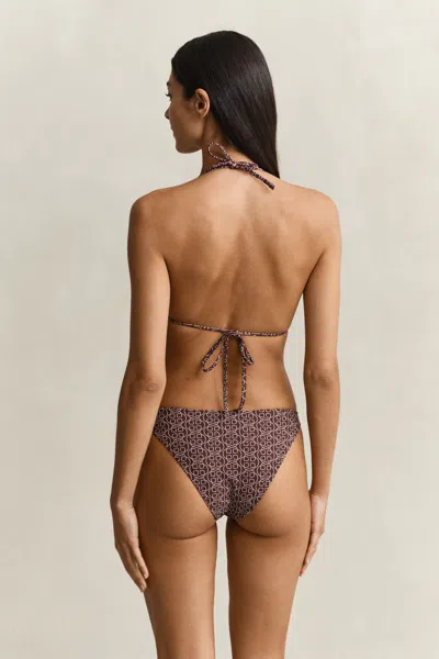 Gant Printed Padded Triangle Bikini Top In Multi