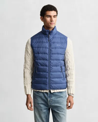 Gant Light Down Vest In Blue