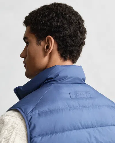 Gant Light Down Vest In Blue