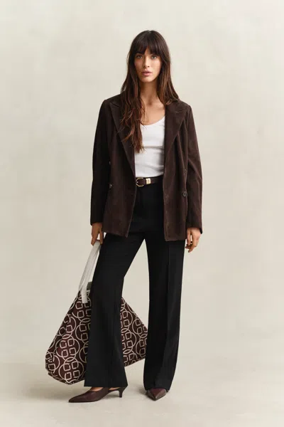 Gant Flared Slacks In Black