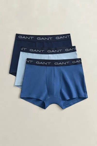 Gant 3-pack Boxer Briefs In Blue