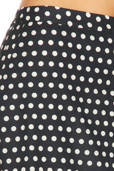 Frame The Dot Front Button Midi Skirt In Burgundy