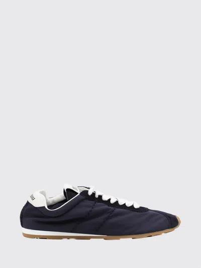 Miu Miu Plume Low Top Sneakers Technical Fabric In Black