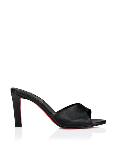 Christian Louboutin Fanny Slide Leather Heeled Mules 85 In Black