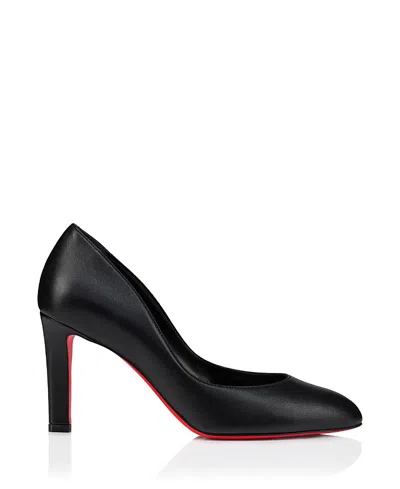 Christian Louboutin 85mm Pumppie Abrasivato Calfskin Leather Pumps In Black