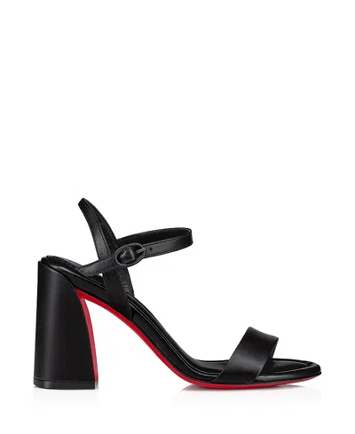 Christian Louboutin Miss Jane Nappa Leather Heeled Sandals 85 In Black