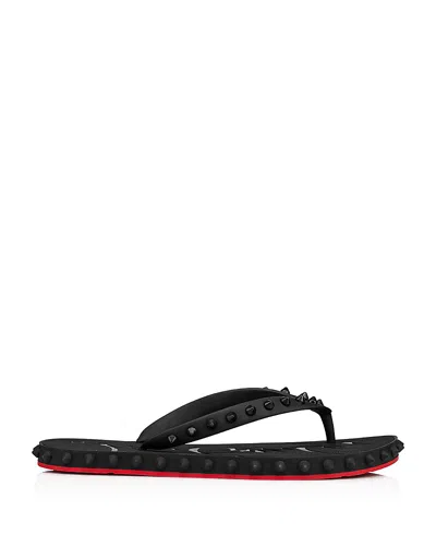 Christian Louboutin Super Loubi Flip Black Thong Sandals Women In Black