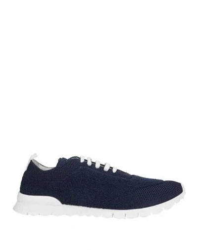 Kiton Fits Sneakers Round Toe Knit Upper In Blue
