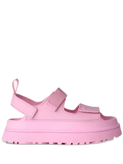Ugg Sandals Open Toe Platform Sole Pull Tab In Pink